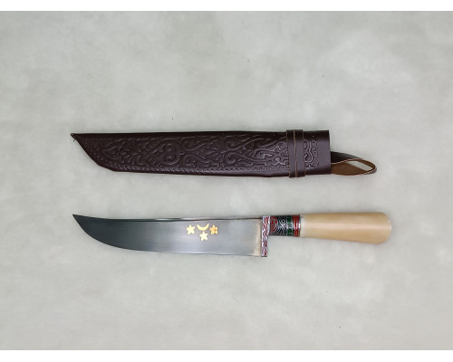 Пчак арт05 средний кость гарда гравировка ШХ15 16-18 см