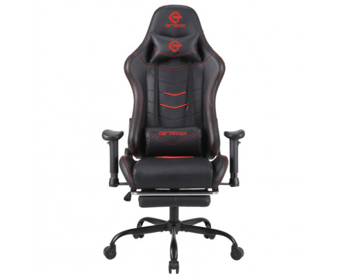 Кресло игровое 302F с подножкой красное